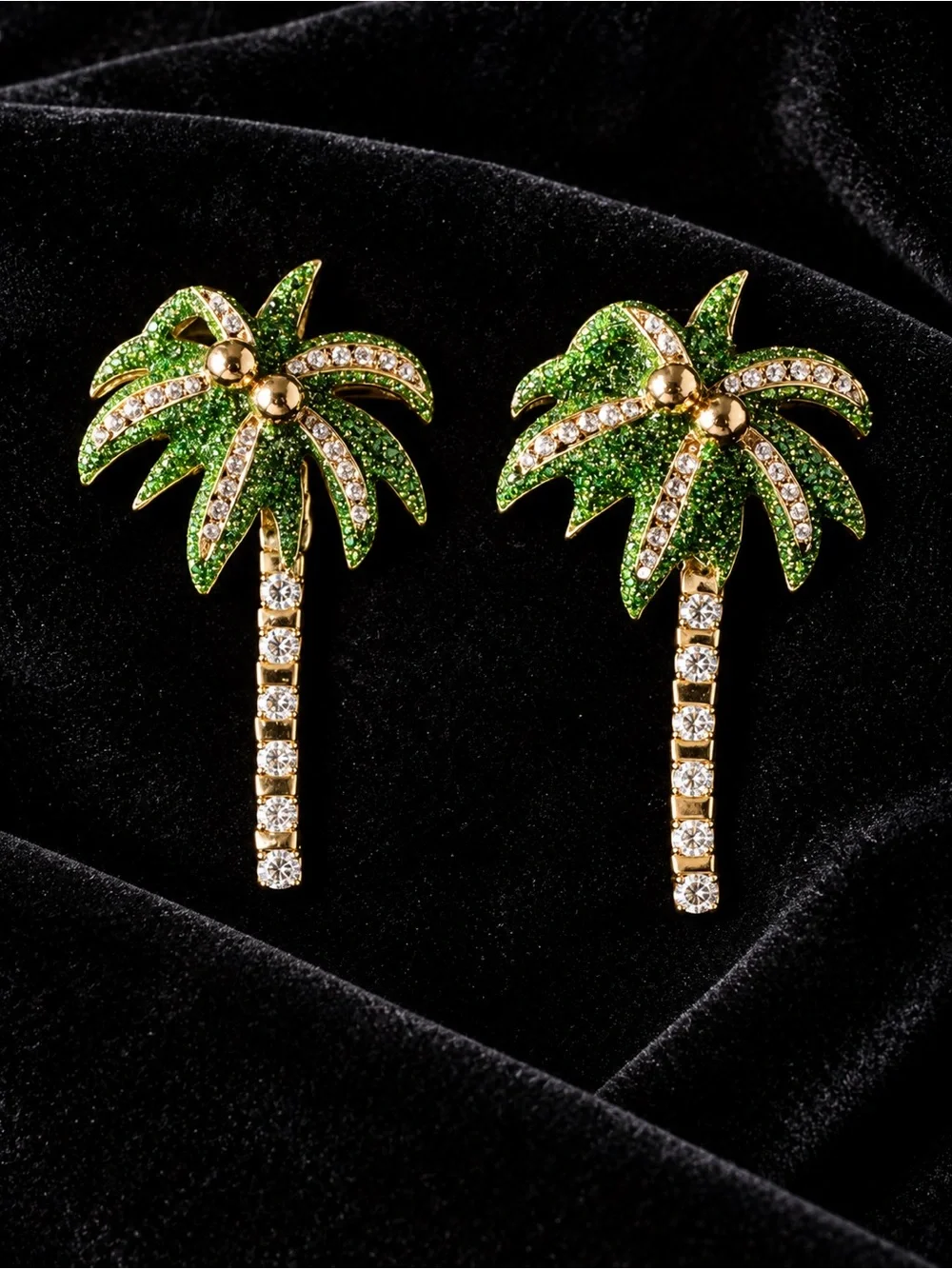 Sugarfix by BaubleBar Seas the Day Green Palm Tree Drop Earrings
